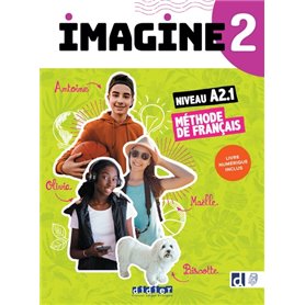 Imagine 2 - Niv.A2.1 - Livre + livre numérique + didierfle.app