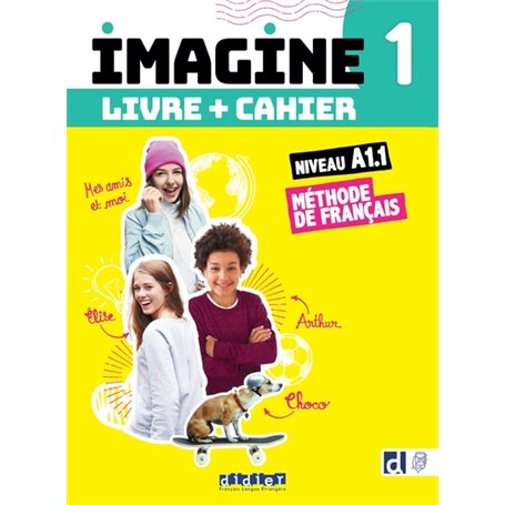 Imagine 1 - Niv A1.1 - Livre + cahier + didierfle.app - 3 unités