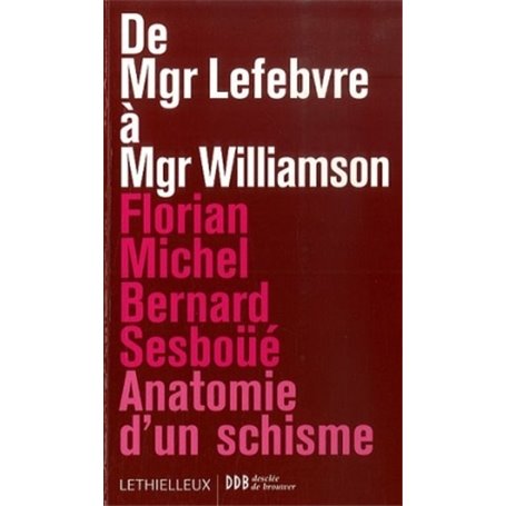 De Mgr Lefebvre à Mgr Williamson