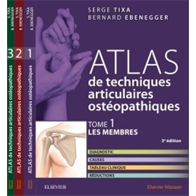 Atlas de techniques articulaires ostéopathiques T1 à T3. PACK