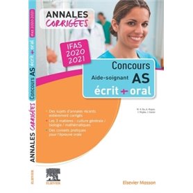 Concours Aide-soignant - Annales corrigées - IFAS 2020