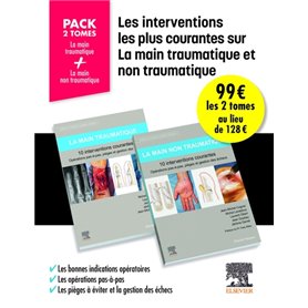 La main traumatique / La main non traumatique - 10 interventions courantes - Pack 2 tomes