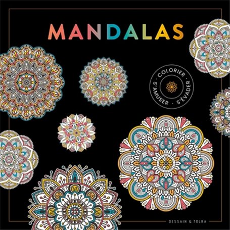 Black coloriage Mandalas