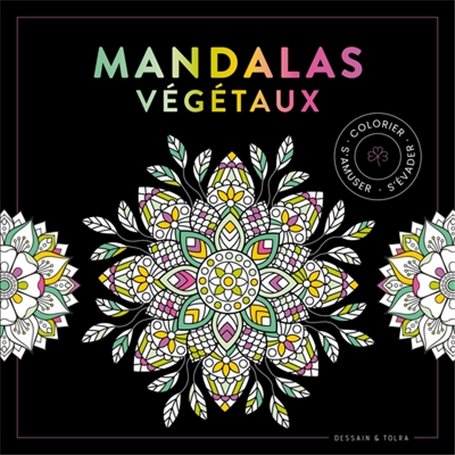 Black Coloriage - Mandalas végétaux