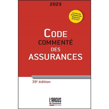 Code commenté des assurances 2023
