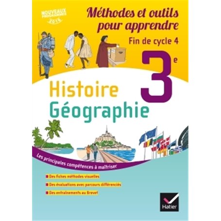 Histoire - Géographie 3e - Ed 2016 Méthode et outils pour apprendre - Cahier de l'élève