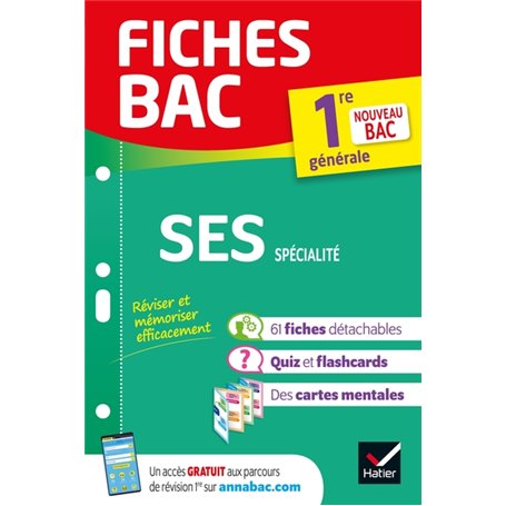 Fiches bac SES 1re générale (spécialité)