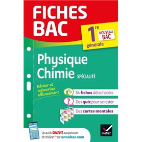 Fiches bac Physique-Chimie 1re générale (spécialité)