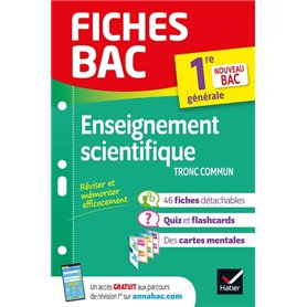 Fiches bac Enseignement scientifique 1re générale