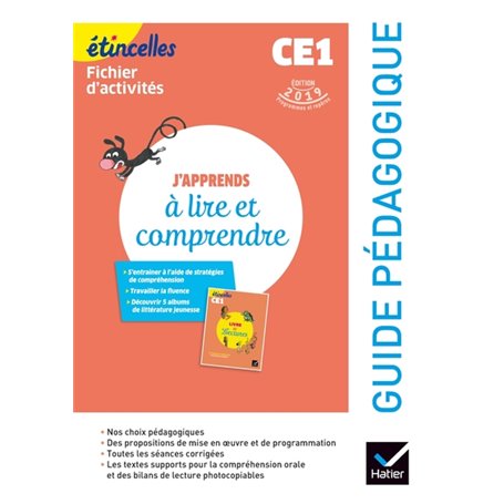 Etincelles - Français CE1 Ed. 2019 - J'apprends à lire et comprendre - Guide pédagogique