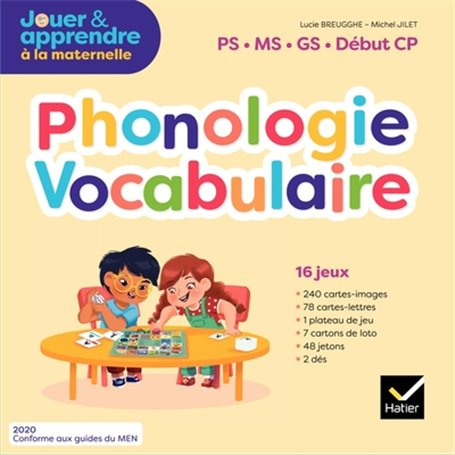 Jouer et apprendre - Lecture Maternelle PS, MS, GS Éd. 2020 - Jeux Phonologie Vocabulaire