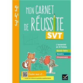 Mon carnet de réussite SVT 5e 4e 3e  - Ed 2021 - Cahier élève