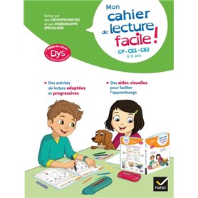 Mon cahier de lecture facile ! adapté aux enfants DYS ou en difficulté d'apprentissage