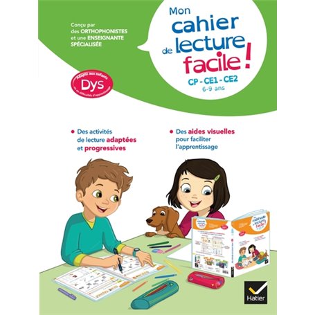 Mon cahier de lecture facile ! adapté aux enfants DYS ou en difficulté d'apprentissage