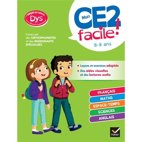 Mon CE2 facile ! adapté aux enfants DYS ou en difficulté d'apprentissage