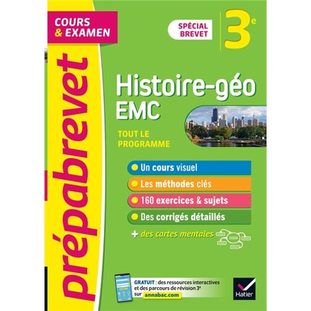 Prépabrevet Histoire-Géographie EMC 3e - Brevet 2024