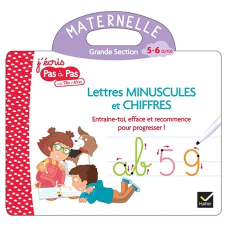 Livre ardoise Téo et Nina GS - Lettres minuscules et chiffres