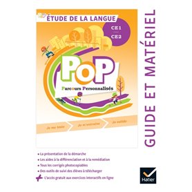 POP - Etude de la langue CE1 CE2 Ed. 2022 - Guide pédagogique + accès numérique