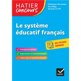 Concours enseignement - Le système éducatif français en fiches mémos - 2022-2023 - Révision