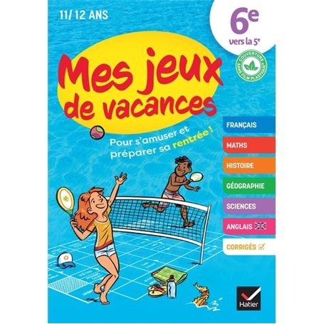 Cahier de vacances Mes jeux de vacances 2023 6e vers 5e