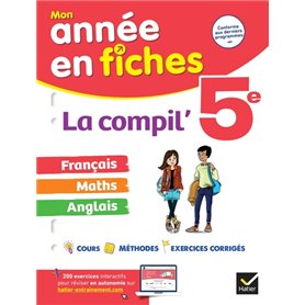 La Compil' 5e (tout-en-un) : français, maths et anglais