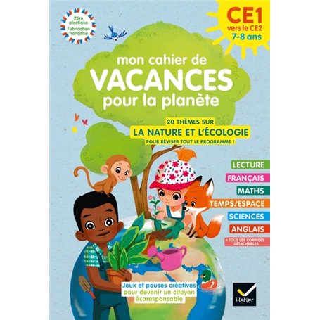 Mon cahier de Vacances pour la planète 2023 du CE1 au CE2 7/8 ans