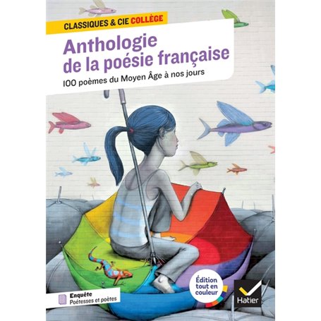 Anthologie de la poésie française : 100 poèmes du Moyen Âge à nos jours, 70 poètes et poétesses