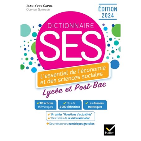 Dico SES - Dictionnaire d'économie et de sciences sociales - Ed. 2024