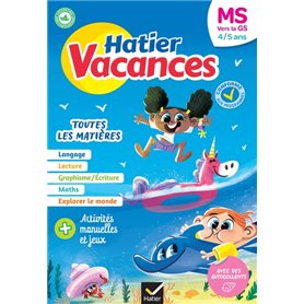 Cahier de vacances 2023 de la Moyenne section vers la Grande section 4/5 ans