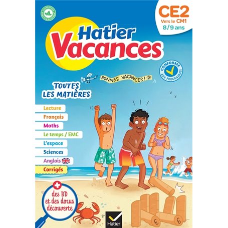 Cahier de vacances 2023 du CE2 vers le CM1 8/9 ans