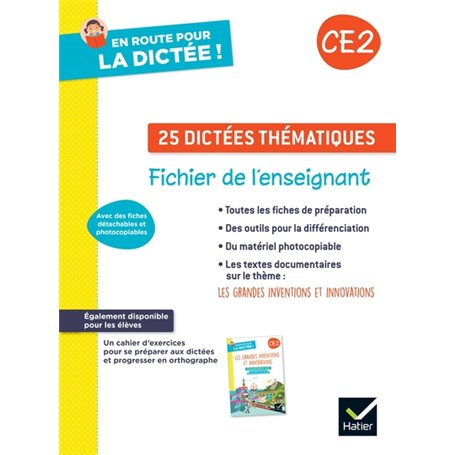 En route pour la dictée ! CE2 - Ed. 2023 - Fichier photocopiable