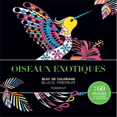 Bloc Black Premium - Oiseaux Exotiques