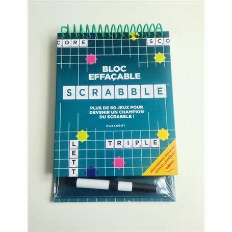 Bloc de jeux effacable - Scrabble