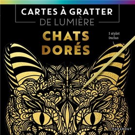 Cartes à gratter de lumière - Chats dorés