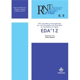 Revue des nouvelles technologies de l'information, n° B-8 EDA'12