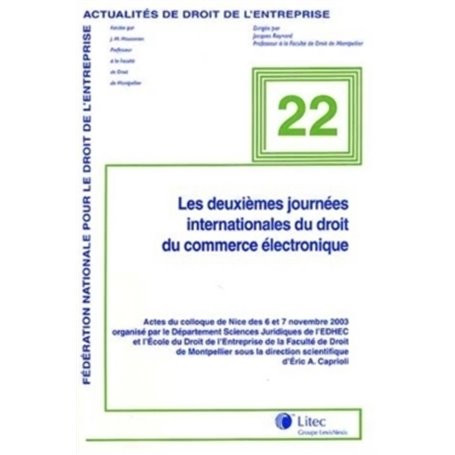 2e journees internationale du droit du commerce electronique