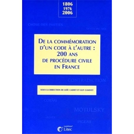 colloque commemoration bicentenaire code procedure civile