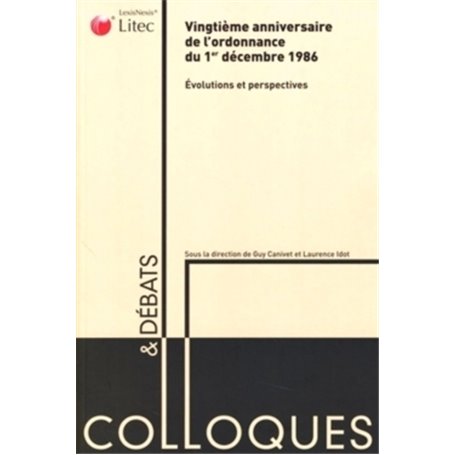 vingtième anniversaire de l ordonnance du 1er déce mbre1986