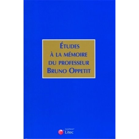 etudes a la memoire du professeur bruno oppetit