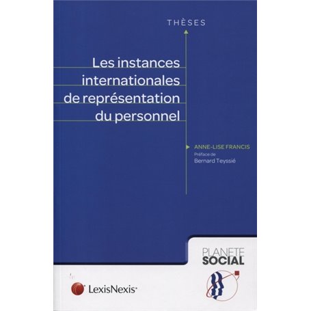 les instances internationales de representation du personnel