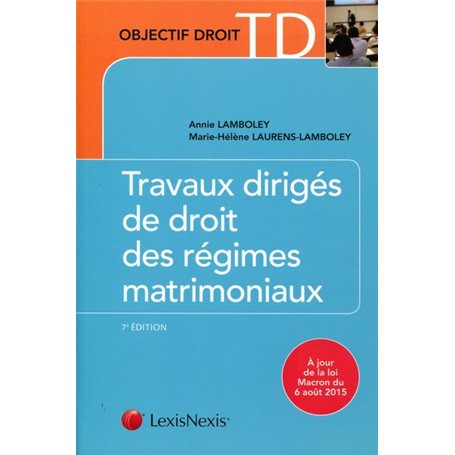 travaux diriges de droit des regimes matrimoniaux