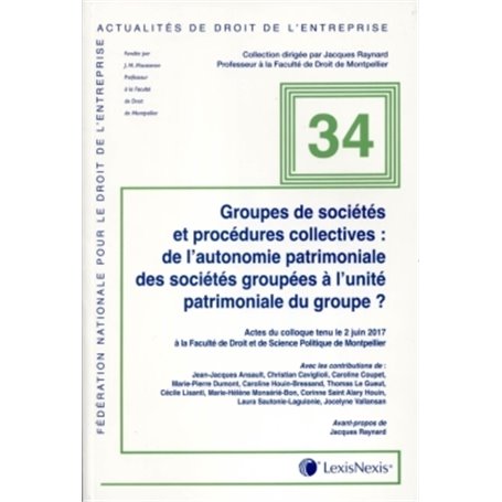 groupes de societes et procedures collectives