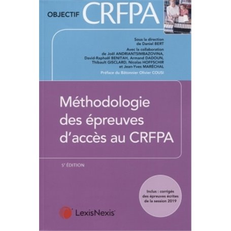 methodologie des epreuves d acces au crfpa