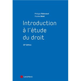 Introduction à l'étude du droit