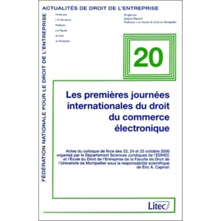 les premieres journees internationales du droit du commerce lectronique