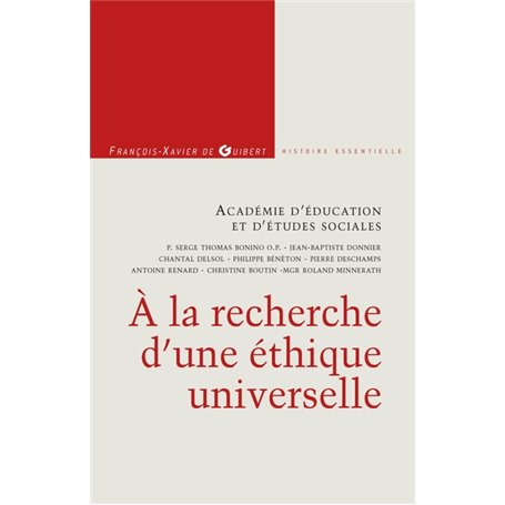 A la recherche d'une éthique universelle