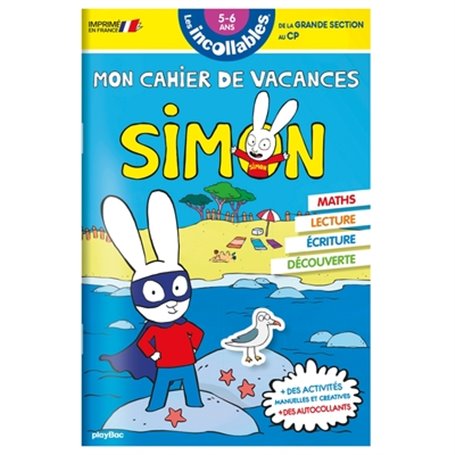 Les incollables - Cahier de vacances Simon - De la GS au CP - 5-6 ans