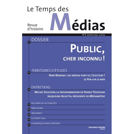 Le Temps des médias n° 3