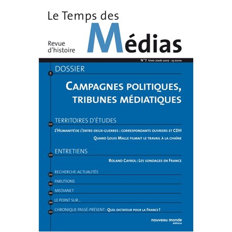 Le Temps des médias n° 7