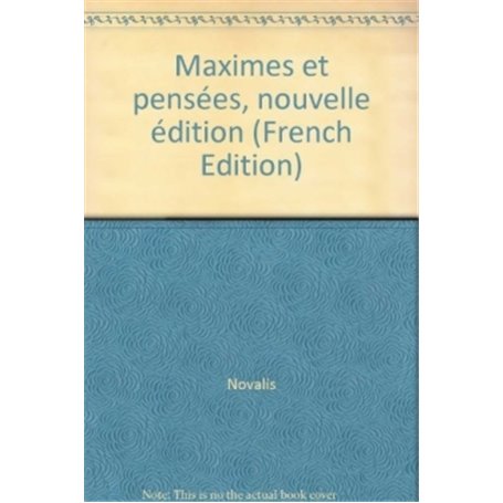 Maximes et pensées